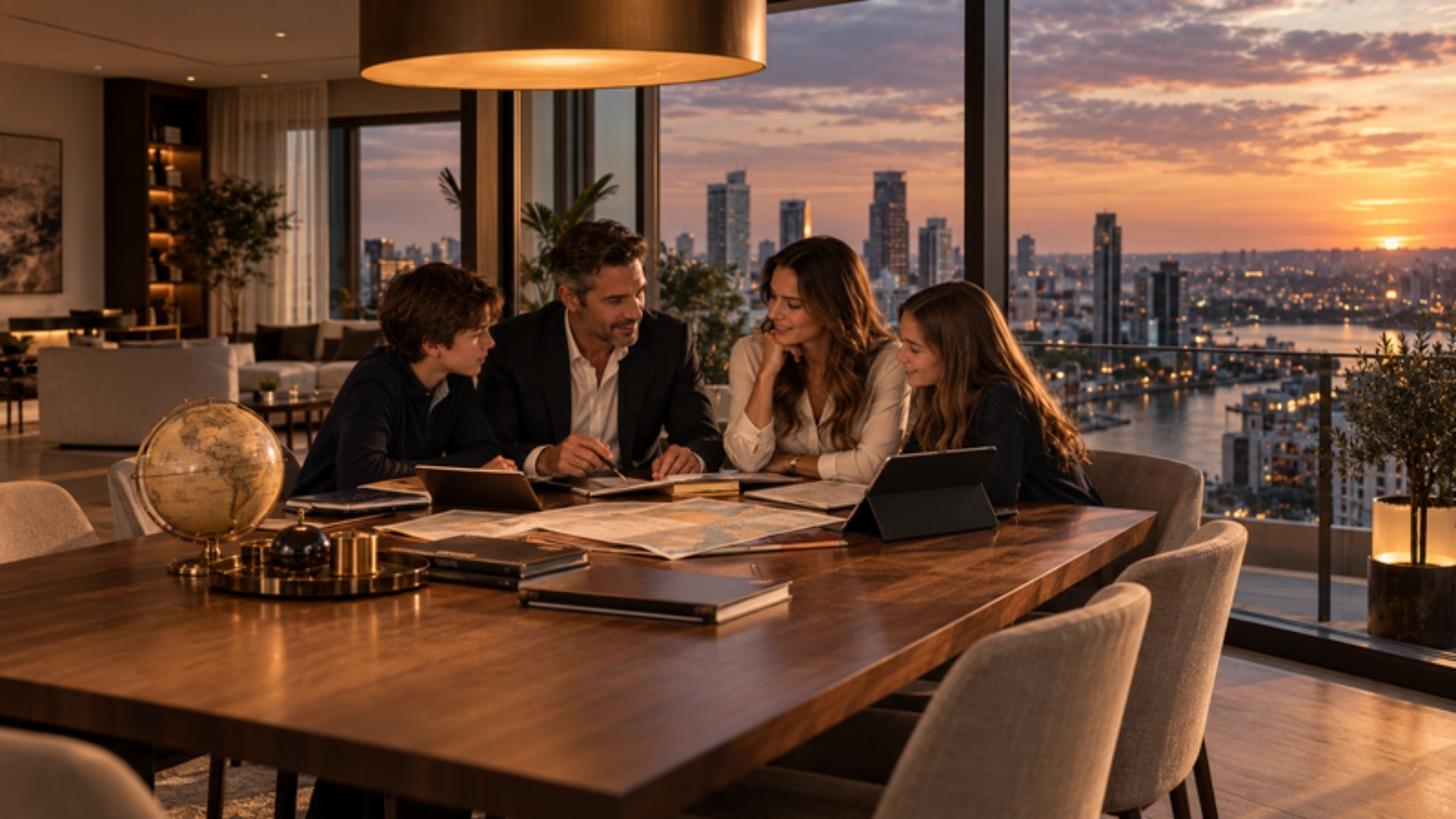 International family evaluating citizenship by investment options